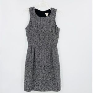 J. Crew Pleated Tweed Dress Wool Blend Sleeveless